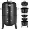 S282c903cc6af42f6880e5cce38c6f078n.webp Holzkohle-BBQ Smoker Grill 3in1 mit 45 cm Ø