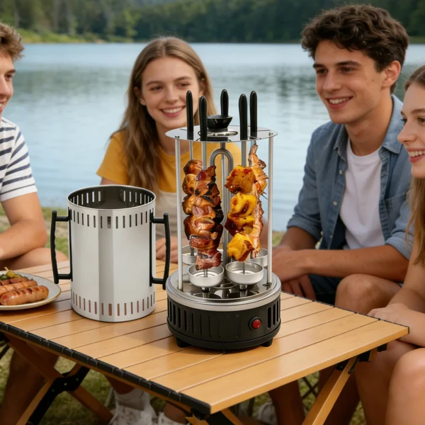 S2b0eb17044964374a9dd1912ab58dd866.webp Elektrogrill (vertikal) aus Edelstahl mit 5/6 Spießen für Kebab