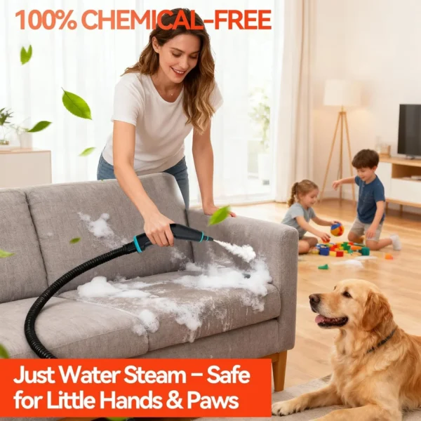 Tragbarer Dampfreiniger mit 1350 ml Wassertank & Schnellaufheizung
