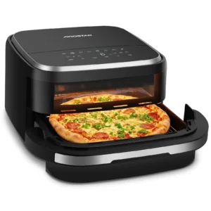 Heißluftfritteuse XL 2200W mit Sichtfenster & Pizzafunktion Heißluftfritteuse XL 2200W mit Sichtfenster & Pizzafunktion