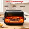Heißluftfritteuse XL 2200W mit Sichtfenster & Pizzafunktion