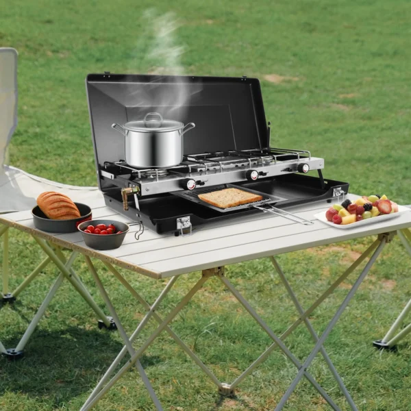 Gas-Campingkocher mit Piezo-Zündung 4,5 kW (328,5 g/h)