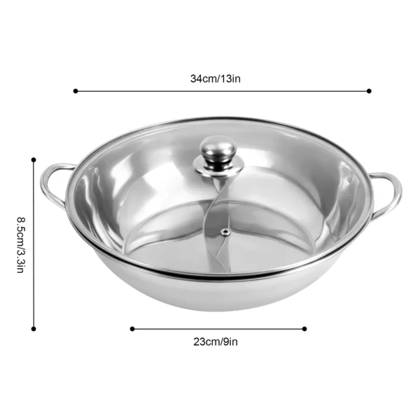 S5e149f5b06224d3f9fe125e92be7e64az.webp Hotpot-Set aus Edelstahl 304 mit Trennwand und Glasdeckel