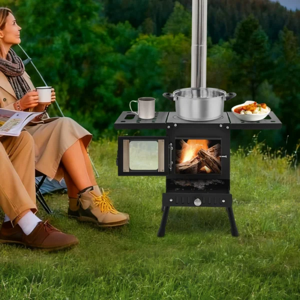 Holzkohle Klappgrill aus Edelstahl für Camping im Freien
