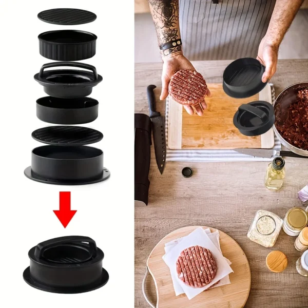 Hamburgerpresse-Set antihaft-beschichtet für Fleisch