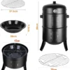 S6b2d5d46728e49729570149cedaddaafc.webp Holzkohle-BBQ Smoker Grill 3in1 mit 45 cm Ø