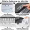 Eiswürfelbereiter aus Edelstahl mit Selbstreinigungsfunktion