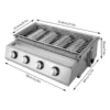 S799ad39e1cc944c8a45fb72af73117fad.webp LPG-Gasgrill aus Edelstahl aus Edelstahl mit 4 Brennern