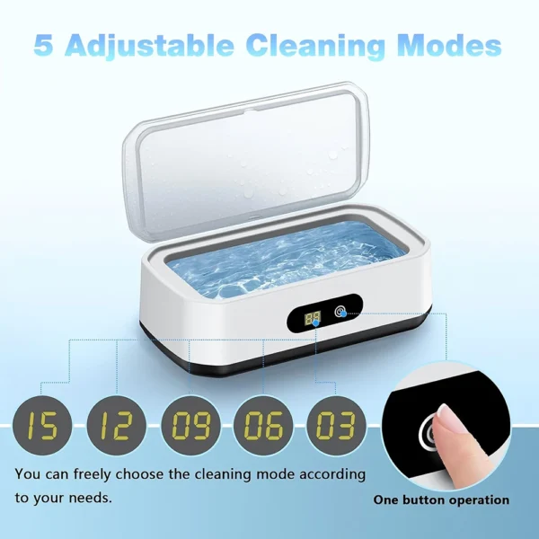 S7a4cfc55473b4545990fe458af0e7e43Y.webp Ultraschallreiniger mit 5 Reinigungsmodi für Brillen