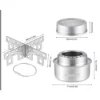 Spiritus-Campingkocher aus Aluminium mit Deckel