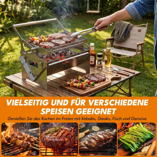 S83808e779f804652b70fbe59a28dff81I.webp Holzkohlegrill aus Edelstahl für den Außenbereich