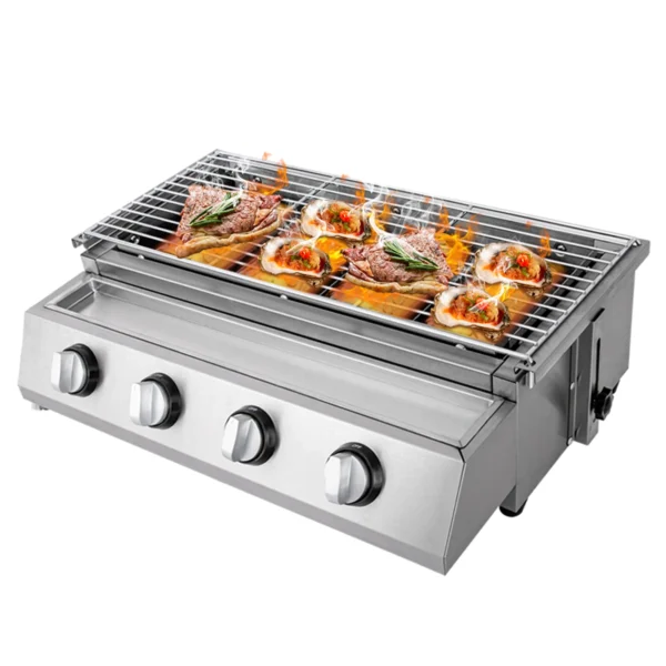 LPG-Gasgrill aus Edelstahl aus Edelstahl mit 4 Brennern LPG-Gasgrill aus Edelstahl aus Edelstahl mit 4 Brennern