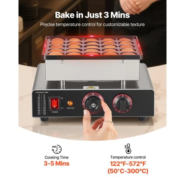 Mini-Pfannkuchenmaschine mit antihaft Poffertjes Backform