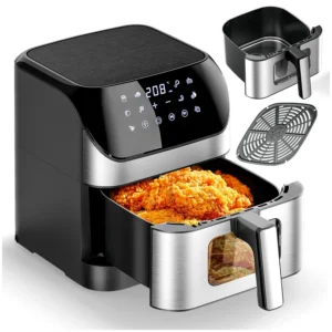 Heißluftfritteuse 8 l – 10 Kochmodi, 1800W & ölfrei Heißluftfritteuse 8 l – 10 Kochmodi, 1800W & ölfrei