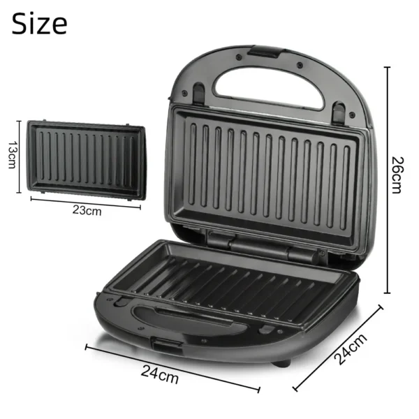 Sandwichmaker mit austausch-baren Backplatten & LED-Anzeigen