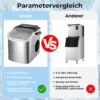 Eiswürfelbereiter aus Edelstahl mit Selbstreinigungsfunktion
