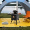Holzkohle Klappgrill aus Edelstahl für Camping im Freien
