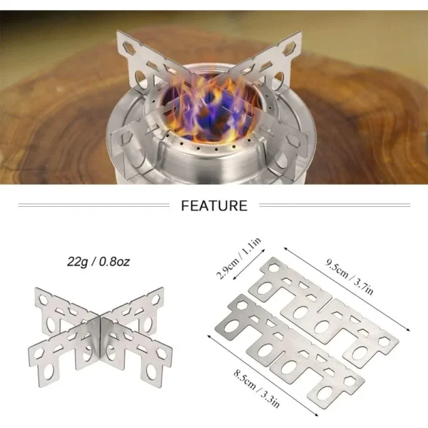 Spiritus-Campingkocher mit Deckel aus Aluminium