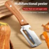 Gemüseschäler aus Holz mit ergonomischem Griff zum Schälen