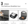 Sandwichmaker mit austausch-baren Backplatten & LED-Anzeigen