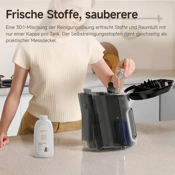Teppichreiniger selbstreinigend mit Sprühfunktion und Bürste