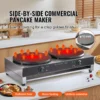 Elektro-Crêpes-Maschine mit 2 antihaftbeschichtete Bratplatten