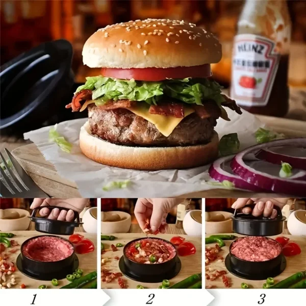 Hamburgerpresse-Set antihaft-beschichtet für Fleisch
