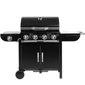 Gas-Grillwagen mit Piezo-Zündung und Thermometer für Gartenpartys und Camping Gas-Grillwagen mit Piezo-Zündung und Thermometer für Gartenpartys und Camping