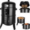 Holzkohle-BBQ Smoker Grill 3in1 mit 45 cm Ø Holzkohle-BBQ Smoker Grill 3in1 mit 45 cm Ø