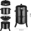 Sf321ebfe05bb403c8e329f4c0d5b8687G.webp Holzkohle-BBQ Smoker Grill 3in1 mit 45 cm Ø