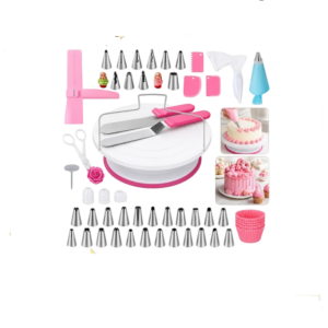 Tortendekorations-Set mit drehbarer Tortenplatte & 200 Zubehör